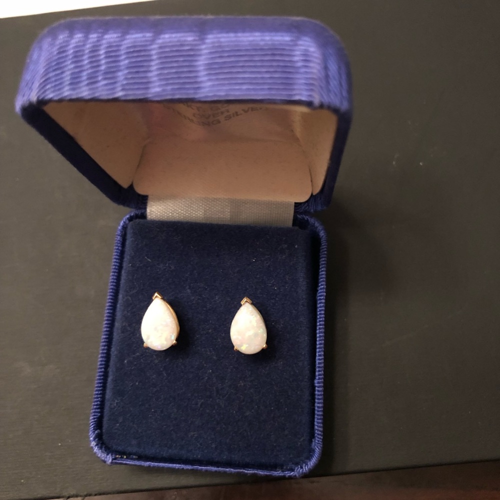 Genuine fire opal earrings